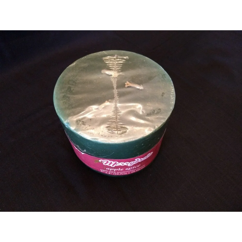 Merry Brite Candles 3-Wick Pillar & 7-Pk‎ Votives Apple Spice Vanilla NEW SEALED